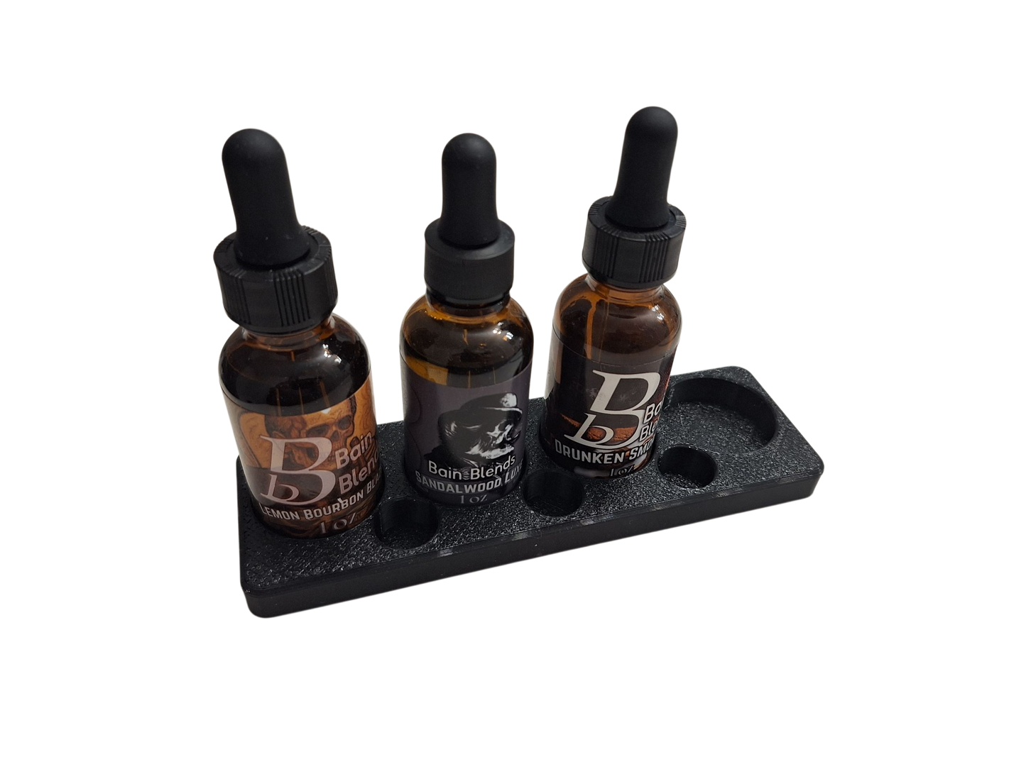 Product Caddy & Beard Primer Reservoir w/ extension and 1, 5 ML oil, custom fit comb, and 1, 1 oz oil of choice