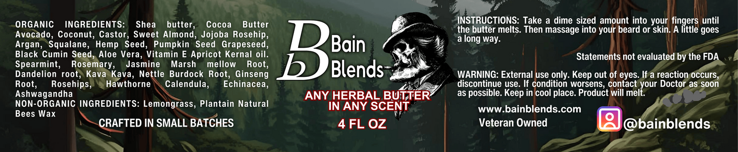 Beard and Skin Butter 4 oz, ANY FRAGRANCE on site. (Email MUST be sent after purchase)