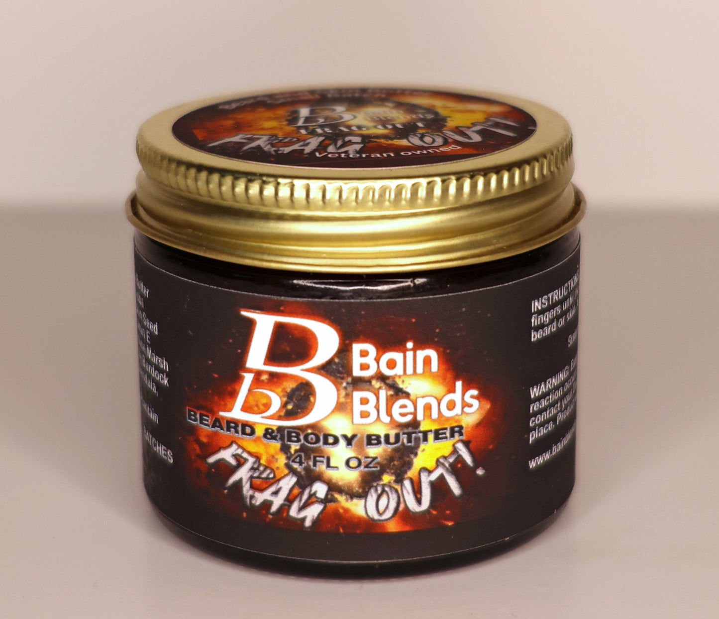 Beard and Skin Butter, Frag OUT, (fragrance free) 4 oz.
