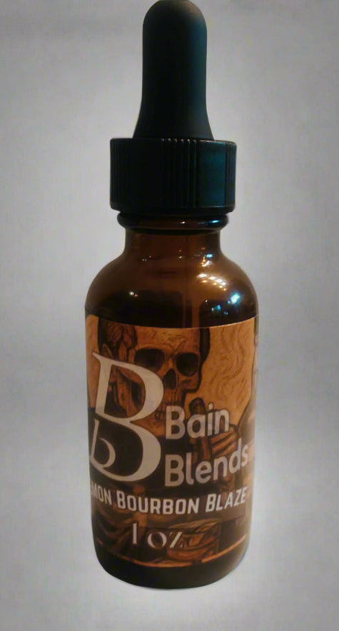 1 oz. Beard Oil, Lemon Bourbon Blaze (Lemon, Cuban Tobacco, Bourbon, Marshmallow, Chocolate, Charcoal, Lemongrass)