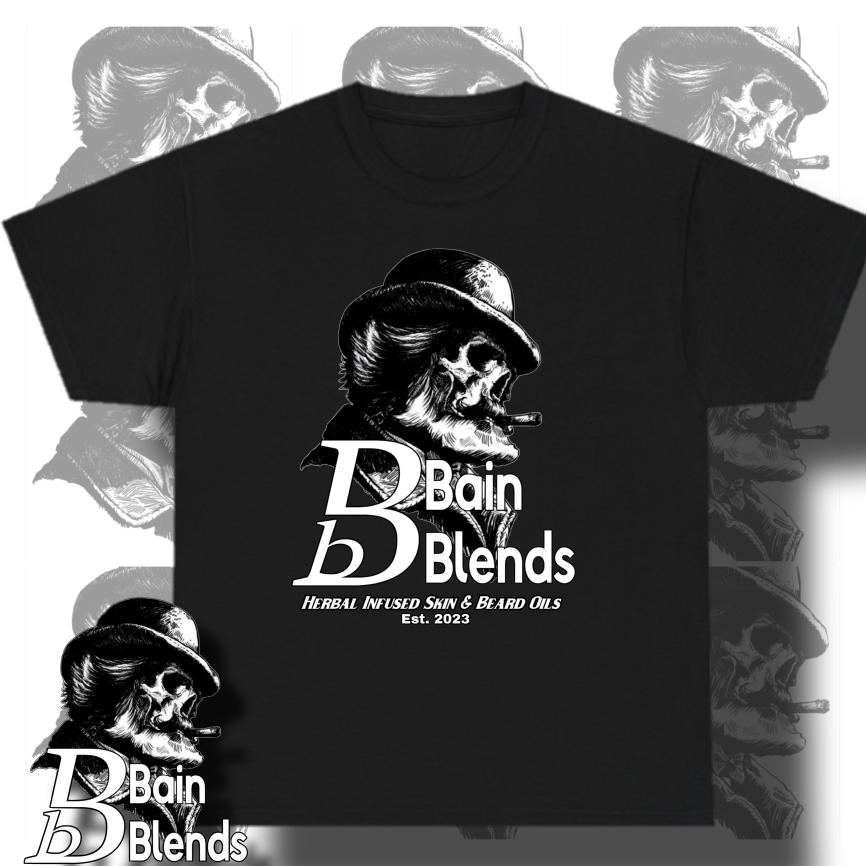 Black Short Sleeve Bain Blends T-shirt, 100% Cotton (ultra cotton) (product cannot be discounted)