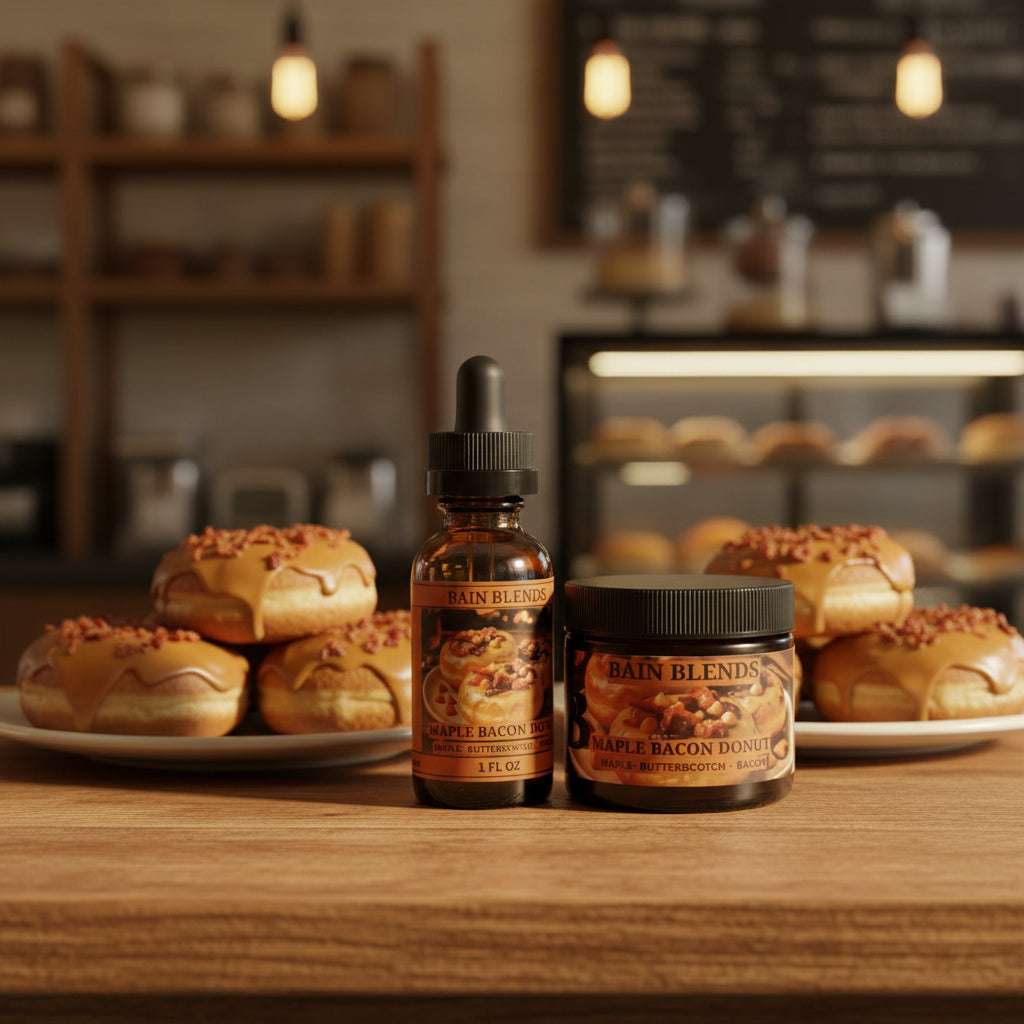 Maple Bacon Donut, Beard Products (Maple, Bacon, Butterscotch, Sweet Cake)
