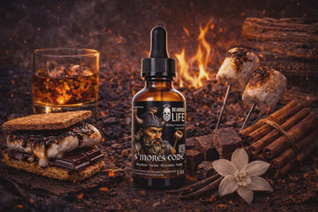 Smores Code, 1 oz Beard Oil (Bourbon • Vanilla • Chocolate • Fudge • Cinnamon • Charcoal • Marshmallow • Cedarwood) 4 Blends Available