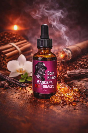 Mancera Red Tobacco, 1 oz Beard Oil or Cologne (Warm and Spicy, Deep Tobacco, Woody, Amber, Vanilla, mild Cinnamon, Oud)  (4 Blends Available)