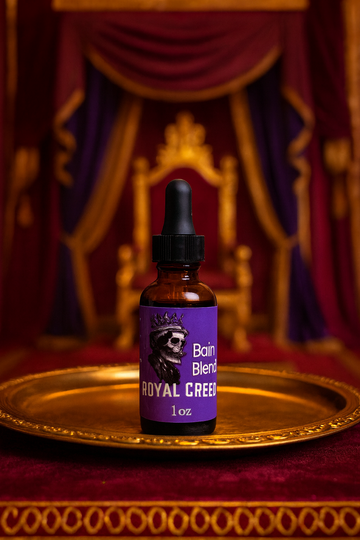 Royal Creed, 1 oz Beard Oil (Dior Sauvage Elixir, Oud Wood, Versace Eros Man, Red Tobacco, Bvlgari Men in Black, Creed Royal Oud, Mystic Oud) (4 Blends Available)
