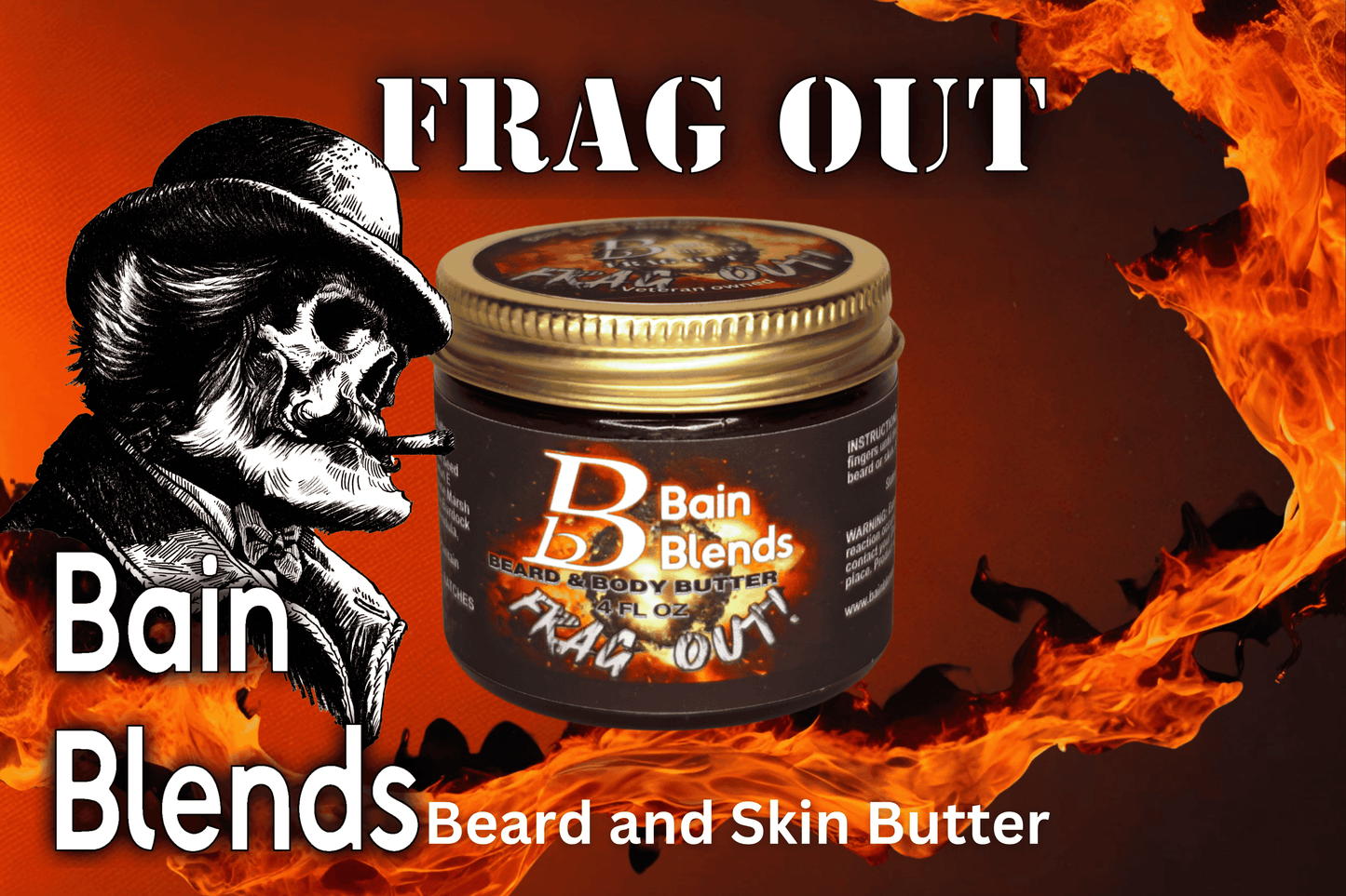 Beard and Skin Butter, Frag OUT, (fragrance free) 4 oz.