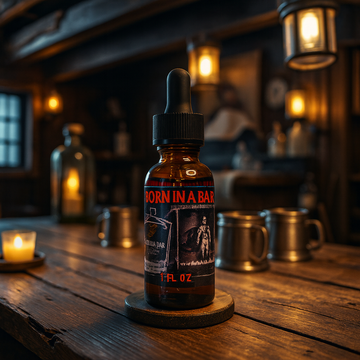 Born in a Bar, 1 oz Beard Oil or 2 oz Butter (Aged Oak, Dark Rum, Tobacco, & Warm Spice)  4 Blends Available