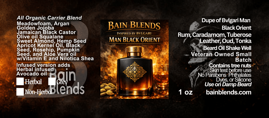 Bvlgari Man Black Orient (Bvlgari Dupe) (Rum, cardamom, leather, oud, and tonka)