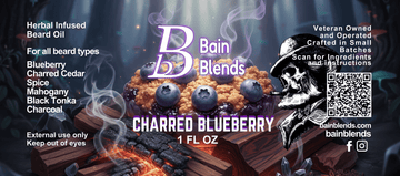 Charred Blueberry, 1 oz Beard Oil (Blueberry Cobbler, Charred Cedar, Spice, Mahogany, Black Tonka, Charcoal)  4 Blends Available