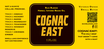 Cognac East 1 oz Beard Oil (Cognac, Hickory, Suede, Mahogany, Teakwood, Whiskey Reserve, Crimson Ember) 4 Blends Available