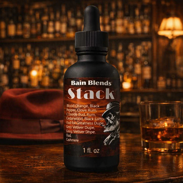 STACK (Boozy citrus, peppered spice, smooth cedar, sweet oud, clean vetiver luxury)