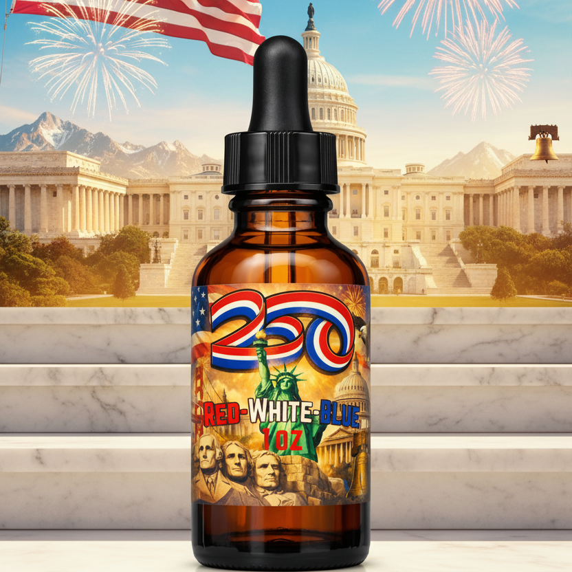 250, Celebrating the USA (Red Tobacco, White Sandalwood, Blue Ember)