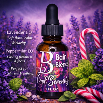 Cool Serenity, 1 oz Beard Oil (Lavender and Peppermint) 4 Blends Available