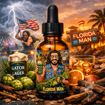 Florida Man (Beer, Hops, Vetiver, Whiskey, Sweet Orange, Charred Cedar, Driftwood)