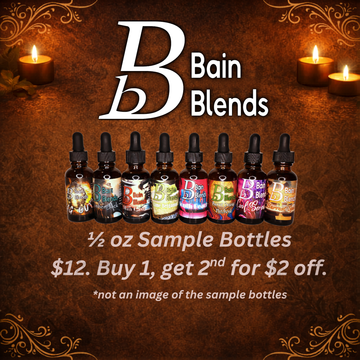 1/2 oz bottles. Buy 1, get 2nd $2 off (all 4 blends Available)