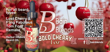 Bold Cherry, 1 oz Beard Oil (Lost Cherry Dupe with F'ing Fabulous Dupe) 4 Blends Available