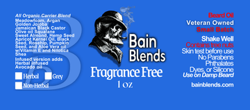 Fragrance Free, 1 oz Beard Oil, 4 Blends Available