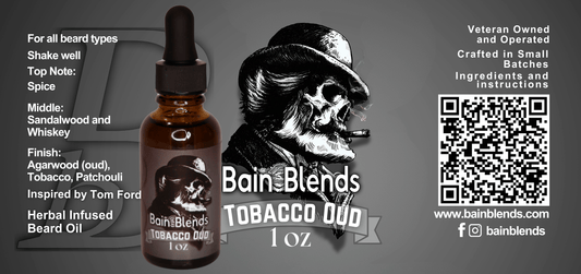 1 oz. Beard Oil Tobacco Oud (Spice, Sandalwood, Whiskey, Agarwood, Tobacco, Patchouli)