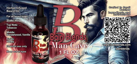 1 oz. Beard Oil, Man Cave (Vanilla, Sandalwood, Sweet Tobacco)