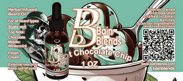Mint Chocolate Chip, 1 oz Beard Oil (Chocolate, Wintermint, and Cream) 4 Blends Available