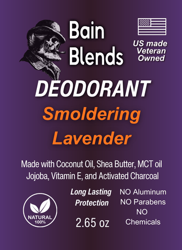 Natural Deodorant, Smoldering Lavender (Lavender Charcoal)
