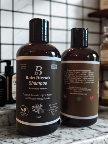 Shampoo, Organic Coconut, Organic Aloe, Organic Neem, Organic Jojoba oil Shampoo 8 oz